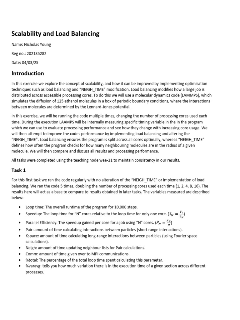 HPC Scalability and Load Balancing | PDF | Load Balancing (Computing ...