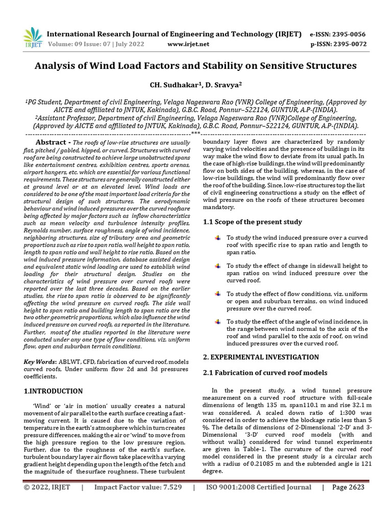 Analysis of Wind Load Factors and Stabil | PDF | Atmosphere Of Earth ...
