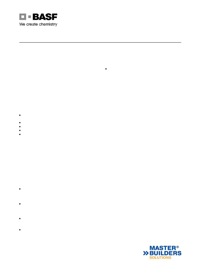 Basf Masterroc Sa 160 Tds | PDF | Pump | Concrete
