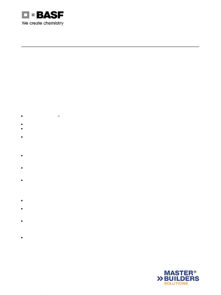 MasterRoc MP 303 CE: Acrylic Sealing Resin | PDF | Viscosity | Water