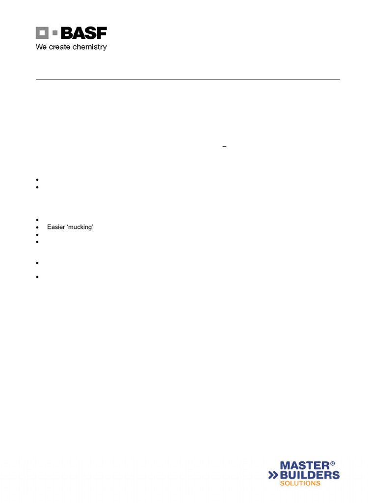 Basf Masterroc SLF 41 Tds | PDF | Applied And Interdisciplinary Physics ...