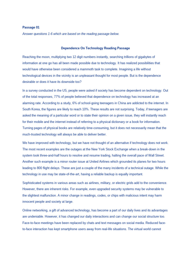 Dependence on Technology and Its Impacts | PDF | Well Being | Happiness