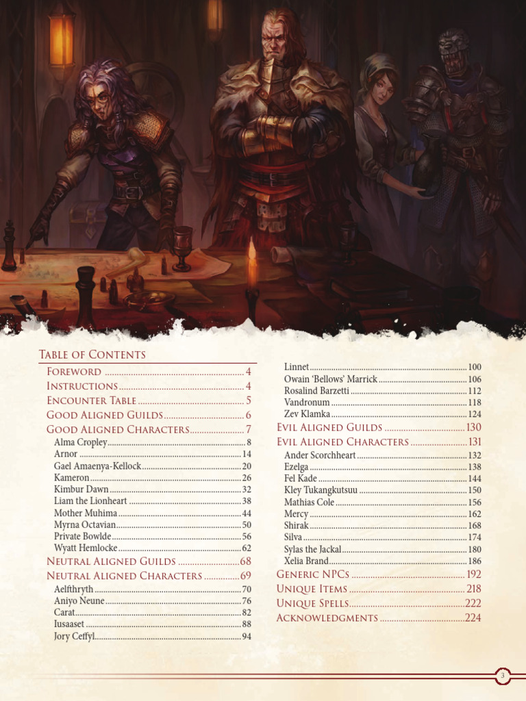 Fantasy RPG Character and Guild Guide | PDF
