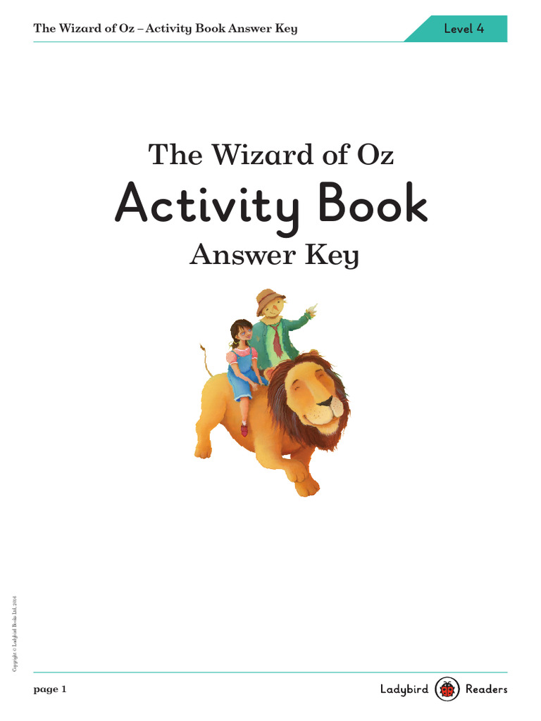 Wizard of Oz Activity Book Answer Key | PDF | Dorothy Gale | Tin Woodman