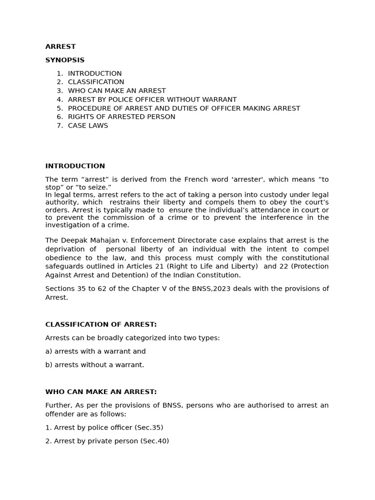 ARREST 23 | PDF | Arrest | Right To Silence