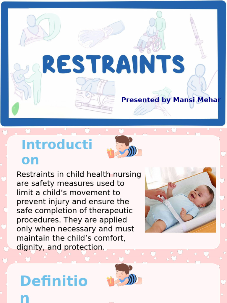 Child Health Nursing Restraints Guide | PDF | Self Harm | Anxiety