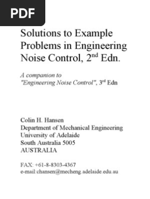 Solutions To Example Problems Waves Sound