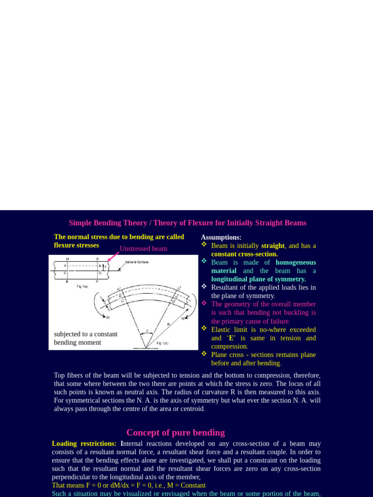 Bending Stress of Beam Theory | PDF | Bending | Beam (Structure)