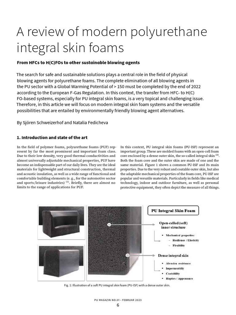 Modern Polyurethane Integral Skin Foams | PDF | Polyurethane ...