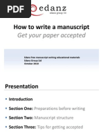 How to Write a Manuscript Get Your Paper Accepted