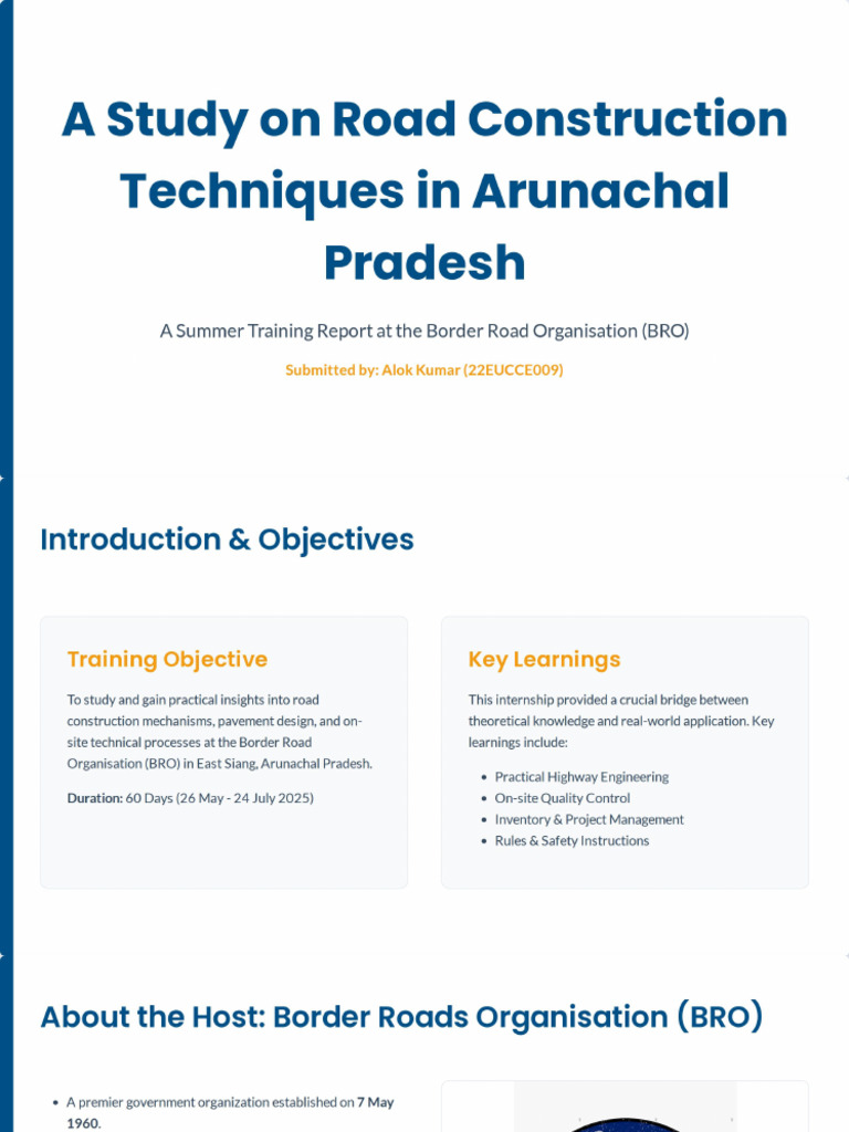 Road Construction Techniques in Arunachal Pradesh | PDF