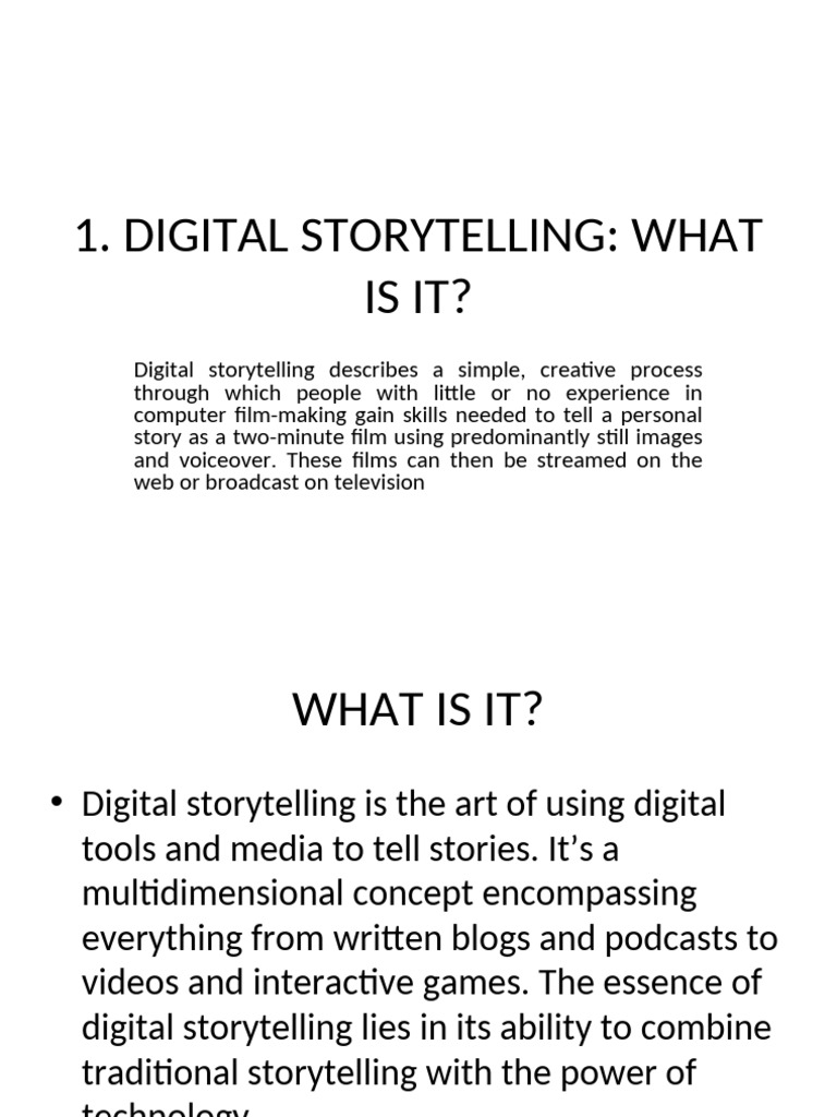 Digital Storytelling: A Creative Guide | PDF | Storytelling | Narrative