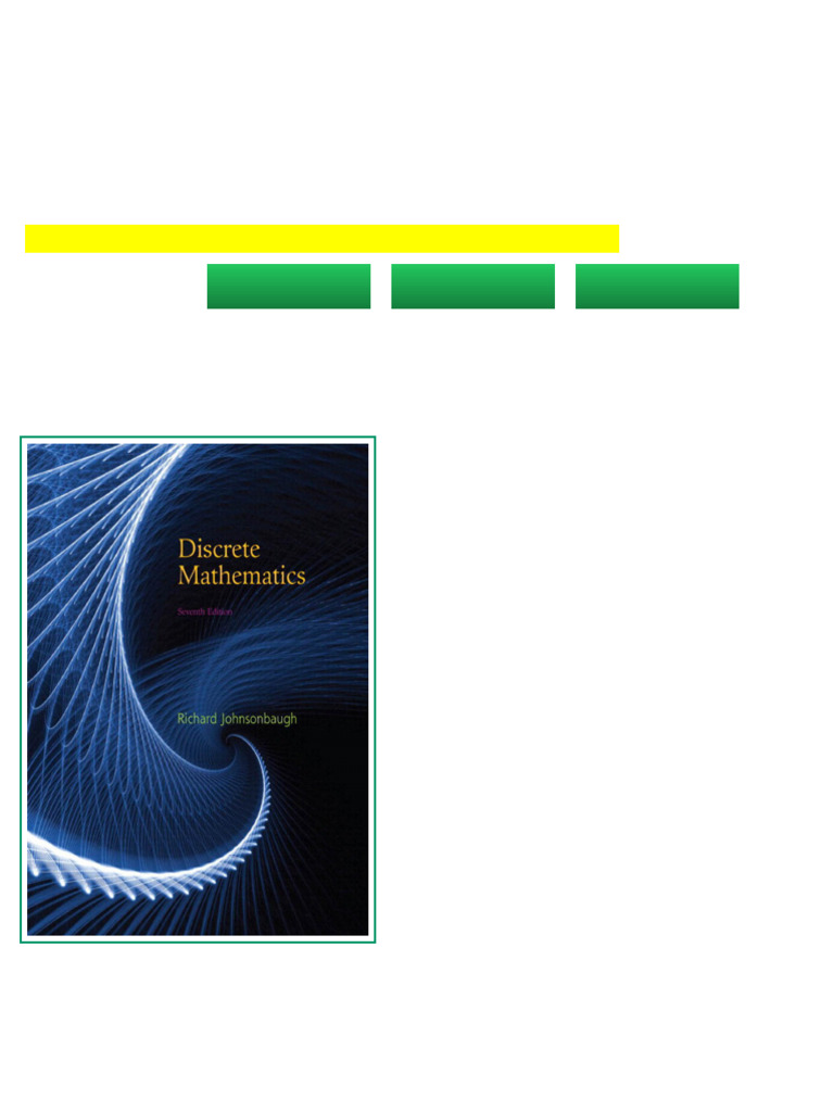 Discrete Mathematics 7th Edition by Richard Johnsonbaugh download full ...