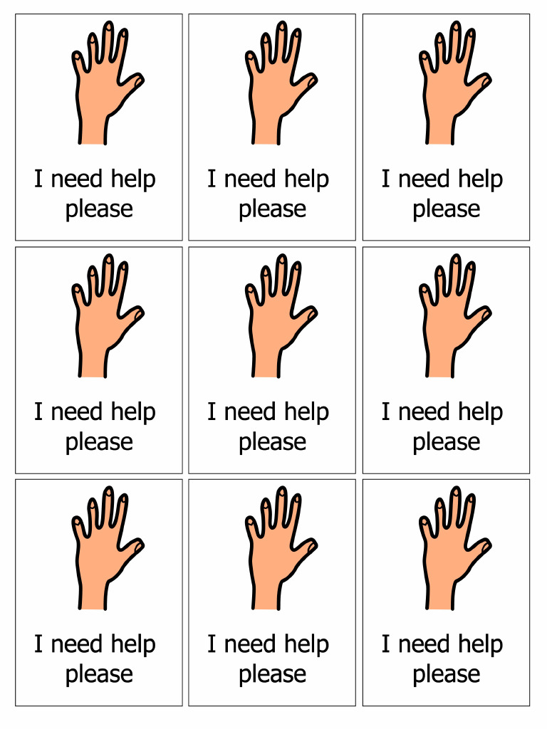 VisualHelpCardforAutismandSpecialEducation 1 | PDF