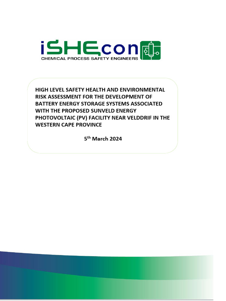 SHE Risk Assessment for Battery Storage | PDF | Lithium Ion Battery | Risk