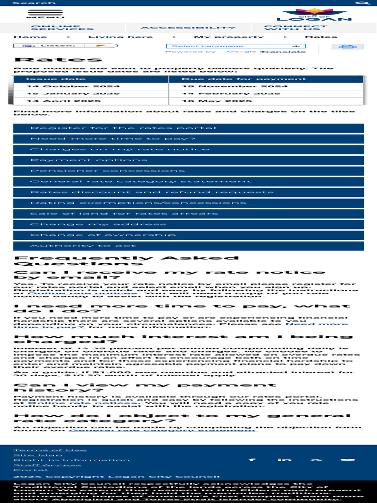 Logan City Council Rates Information | PDF | Interest