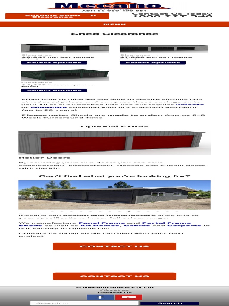 Shed Clearance - Mecano Sheds and Kit Homes | PDF
