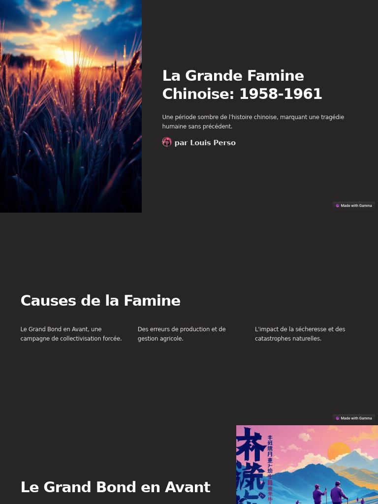 La Grande Famine Chinoise 1958 1961 PDF