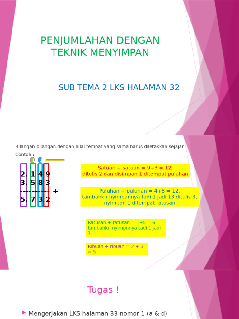 Penjumlahan Dengan Teknik Menyimpan | PDF