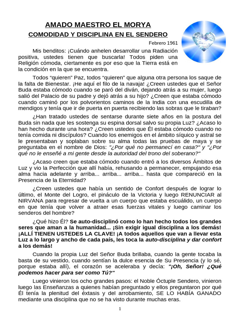 Disciplina y Comodidad en el Sendero | PDF | Amor