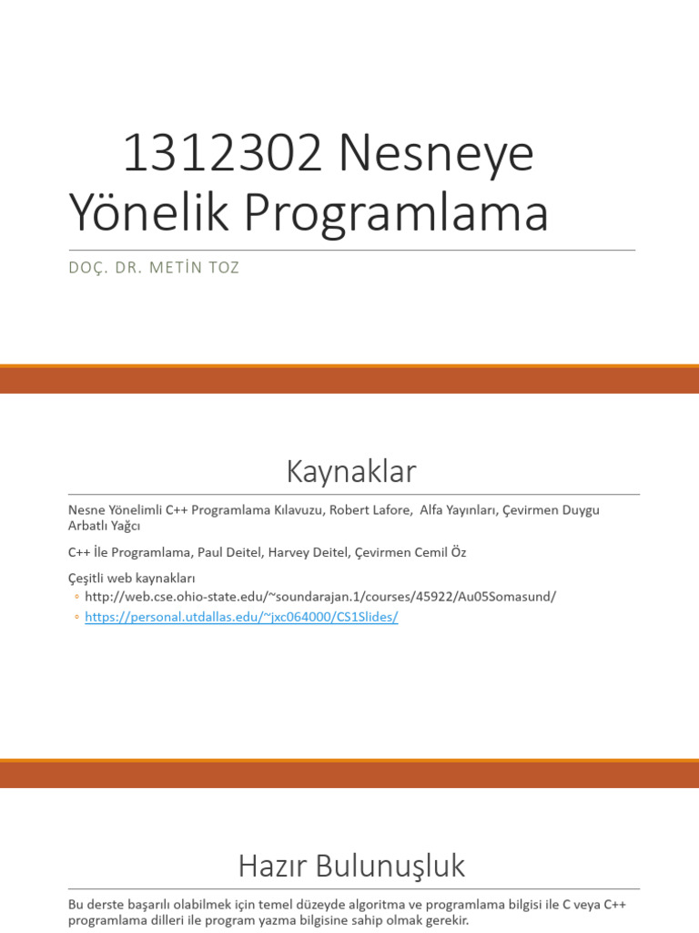0-Nesneye Yonelik Programlama | PDF