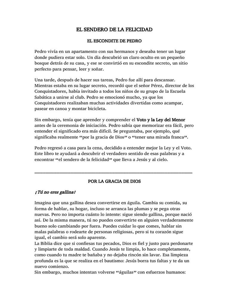 El Sendero de la Felicidad y la Gracia | PDF | Jesús | Pecado
