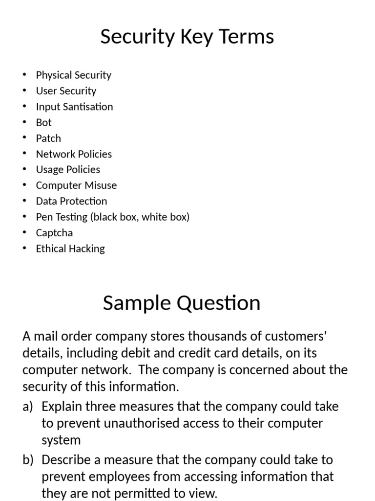 Security Tasks - Complete in Word | PDF