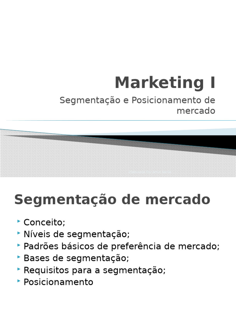 Segmentação de Mercado | PDF | Segmentação de mercado | Marketing