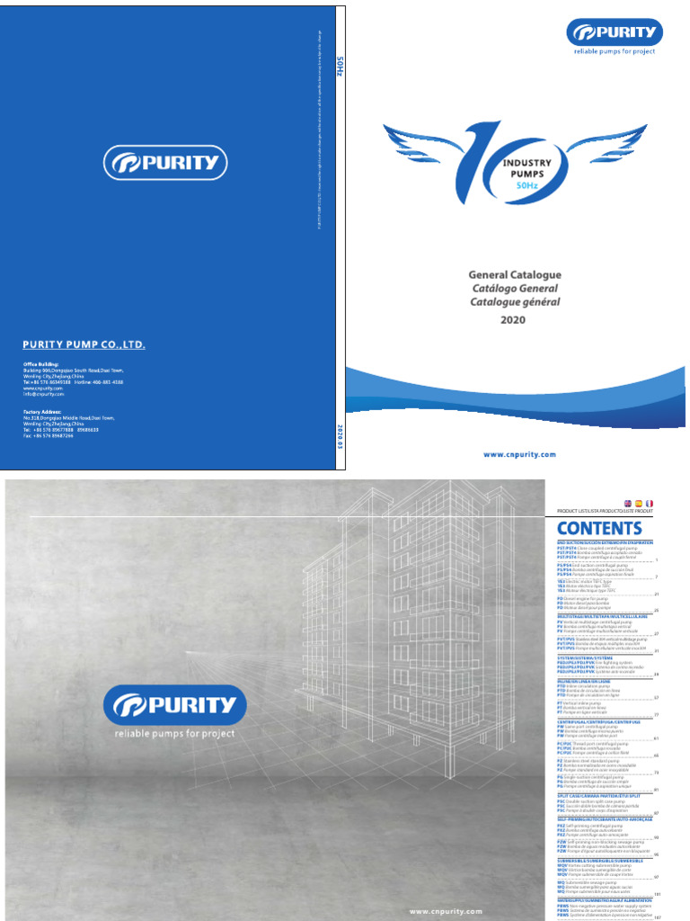 Catalogo Purity Pump | PDF | Machines | Energy Technology