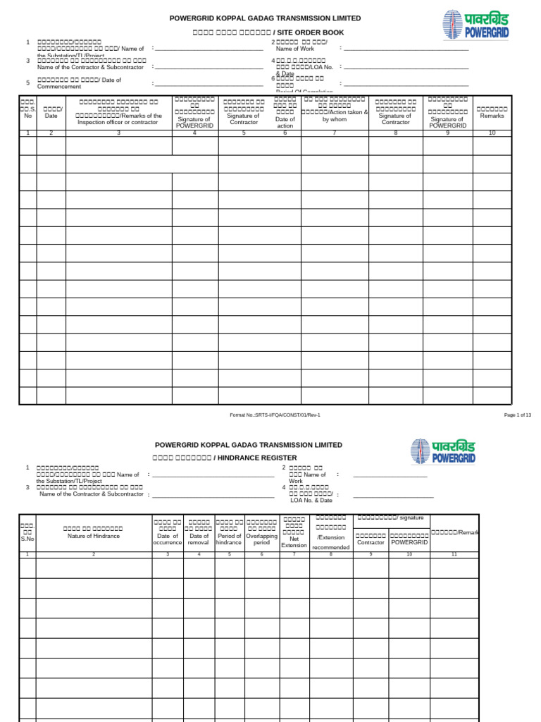 Construction Formats For Registers | PDF
