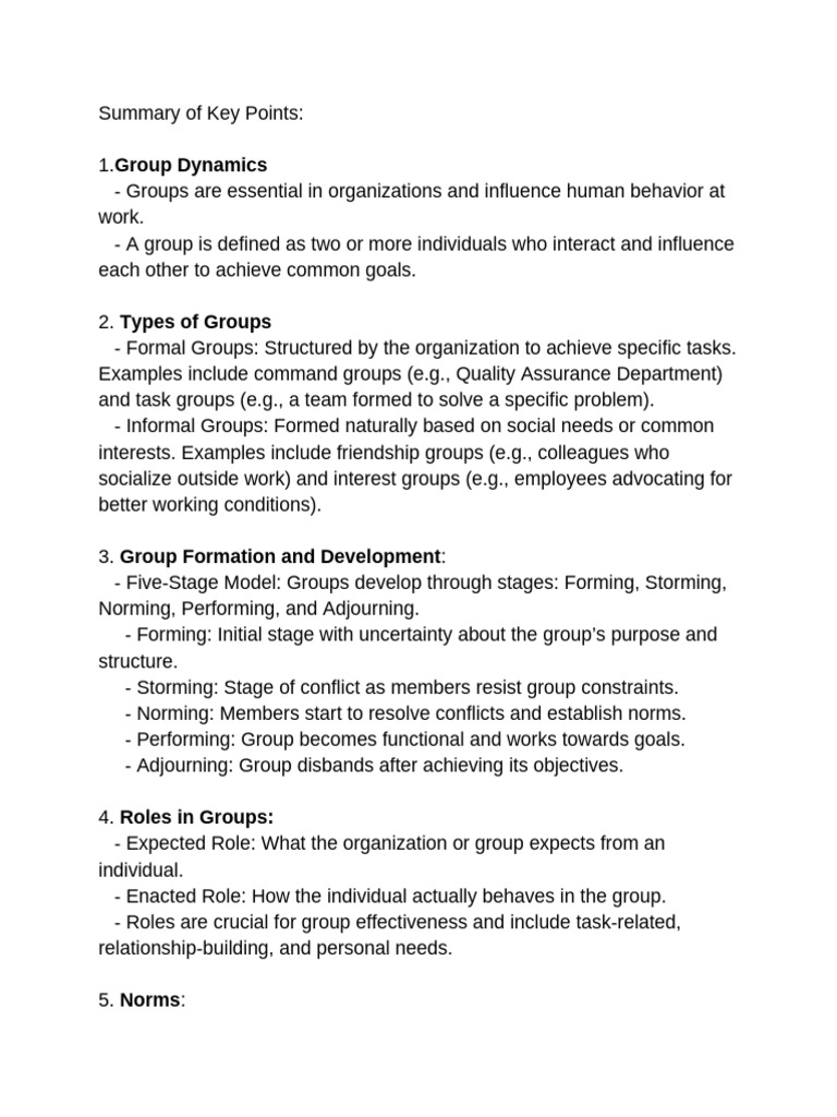 Understanding Group Dynamics in Organizations | PDF | Organizational ...