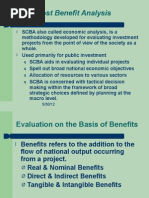 Social Cost Benefit Analysis