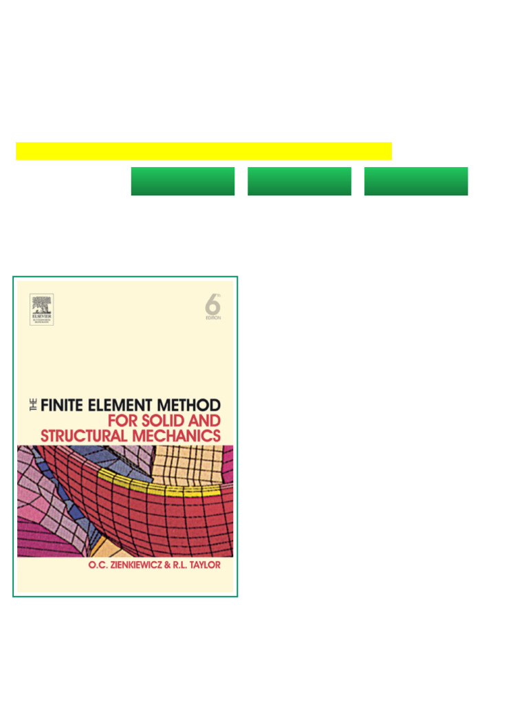 Finite Element Method for Solid and Structural Mechanics 6th Edition ...