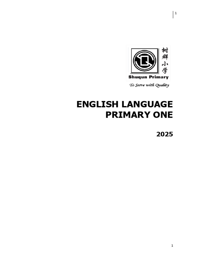 Primary 1 English Curriculum Overview | PDF | Verb | Noun