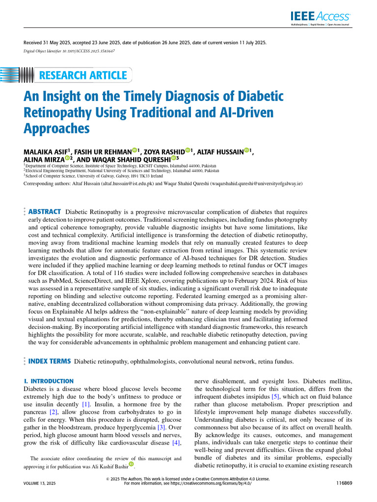 An Insight On The Timely Diagnosis of Diabetic Retinopathy Using ...