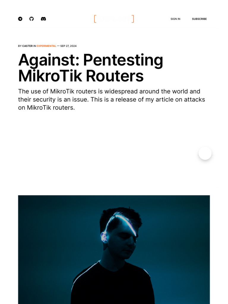 Against - Pentesting MikroTik Routers | PDF | Proxy Server | Computer ...