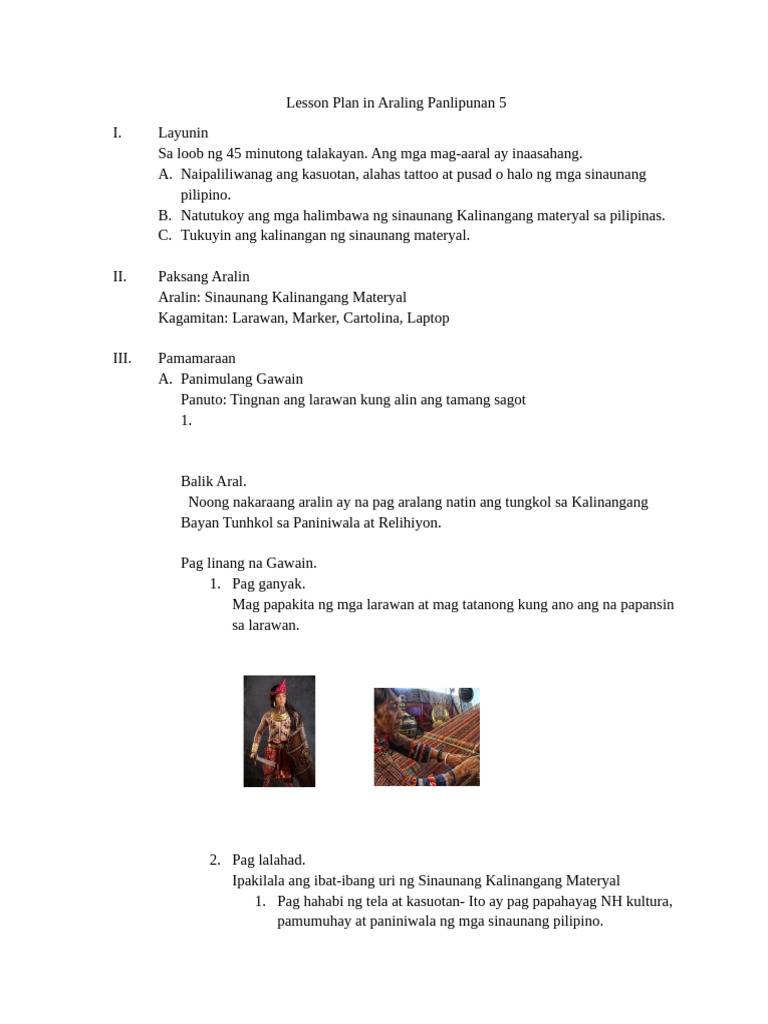 Lesson Plan in AP | PDF