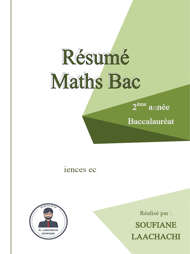 Résumé Maths Bac Économie 2023 | PDF | Asymptote | Fonction (Mathématiques)