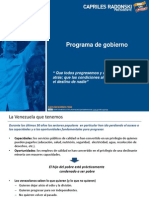 Programa de Gobierno de Capriles Radosnki 11-04-2012 