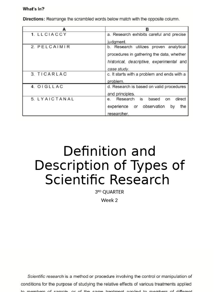Scientific Research | PDF