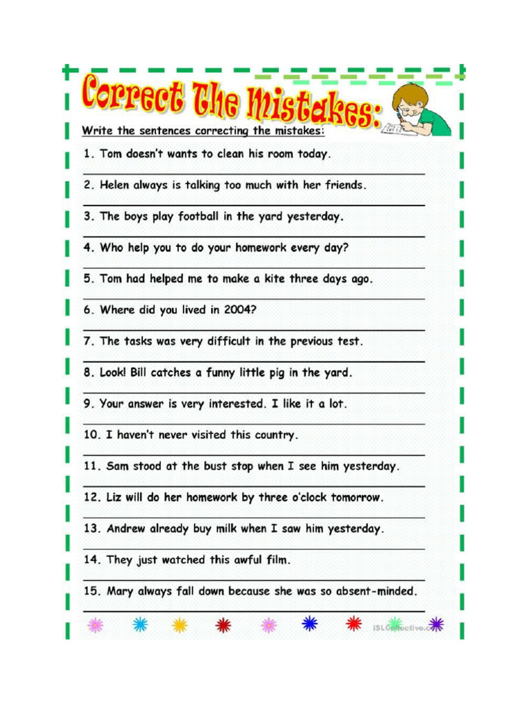Homework .Correcting Error For Writing | PDF