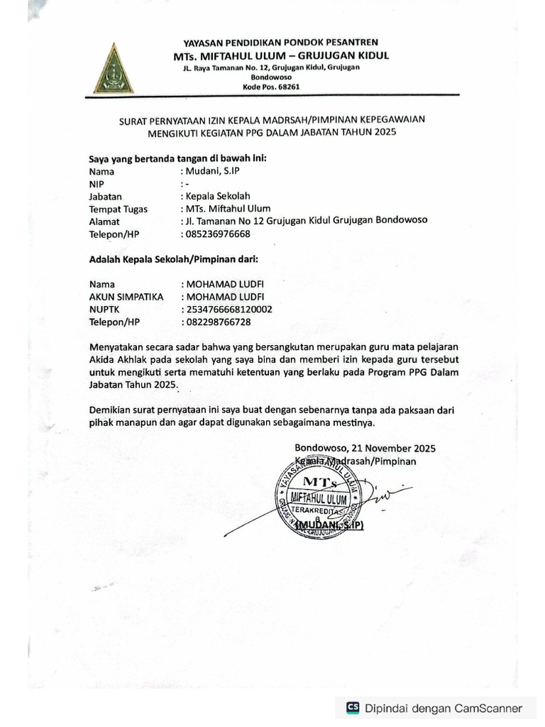 Surat Ijin | PDF