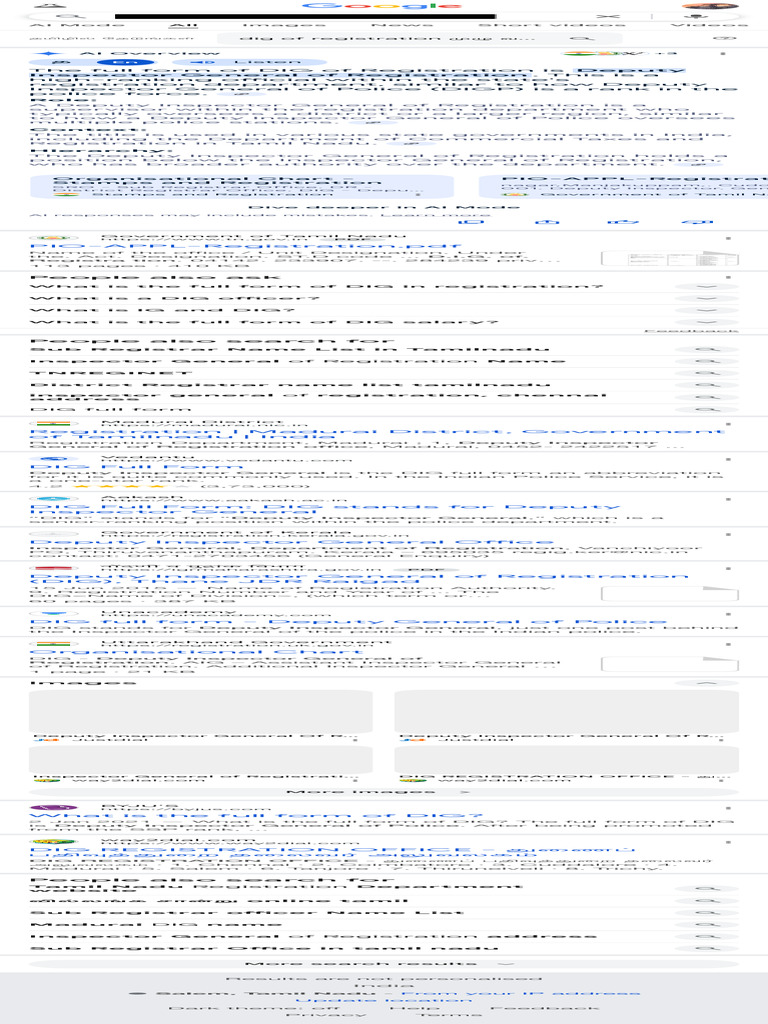 DIG of Registration Full Form - Google Search | PDF | Legal Action ...