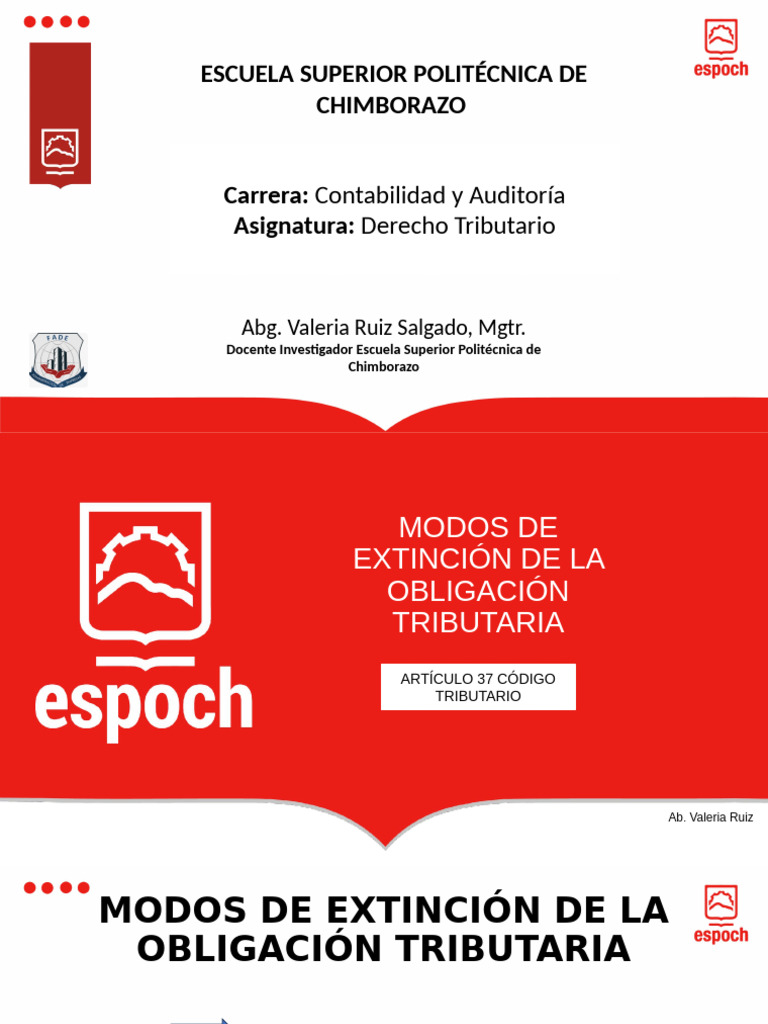 4 - Modos de Extinción de La Obligación Tributaria | PDF | Pagos ...