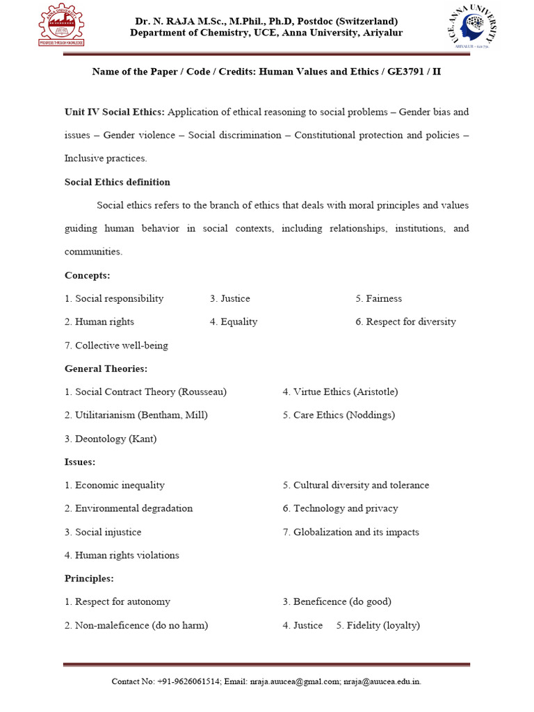 Unit 4 Social Ethics, HVE , 7 sem , 4th sem | PDF | Justice | Crime ...