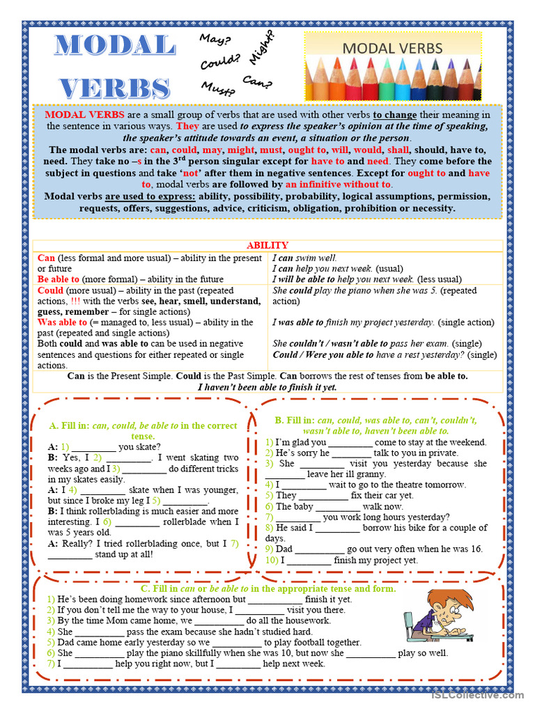Understanding Modal Verbs and Ability | PDF | Linguistics | Grammar