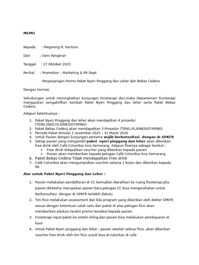 Promo Paket Fisioterapi 2025-2026 | PDF