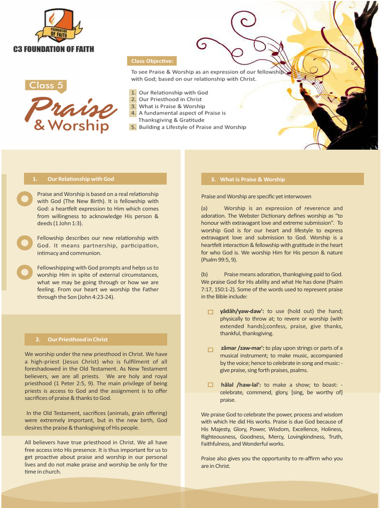 Building a Lifestyle of Praise & Worship | PDF | God In Christianity ...