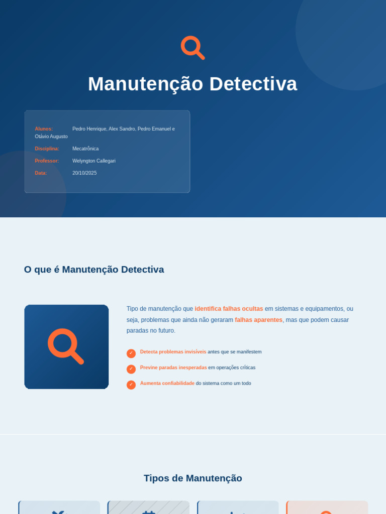 Manutenção Detectiva: Prevenção de Falhas | PDF | Automação | Informática