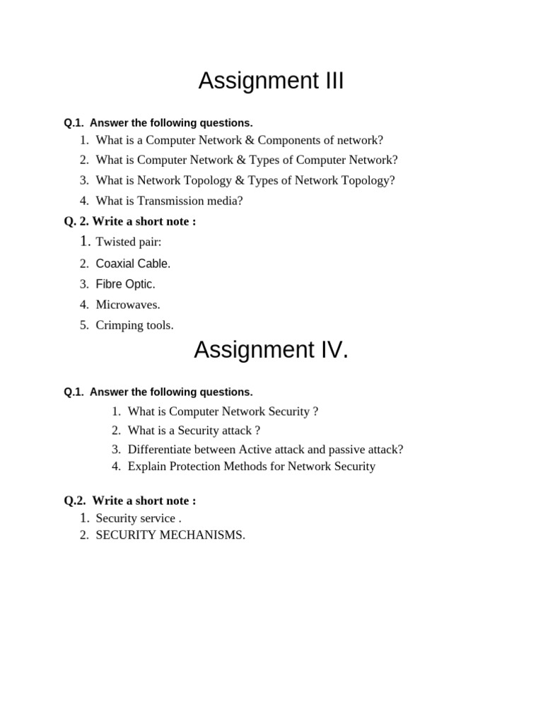 Assignment 3 & 4 | PDF